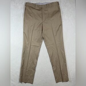 Jb Britches 100% Wool Made in Italy Size 34W 31L Classic Khaki Chinos Pants